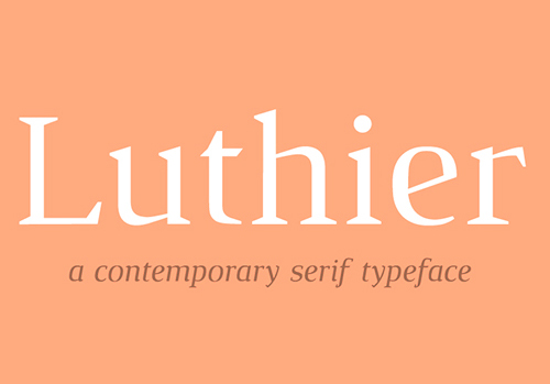 Luthier free font