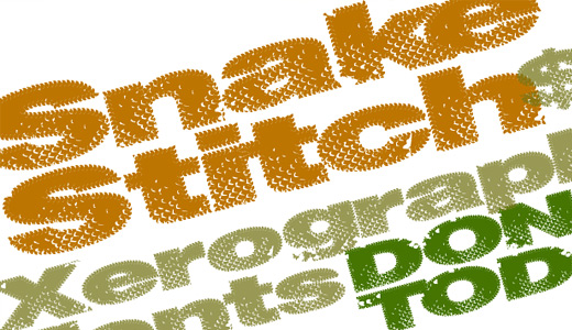 Snake scale stitch fonts free download