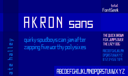 Akron NBP font