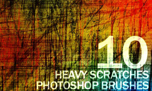 Free Hi-Resolution Heavy Scratches Photoshop Brushes