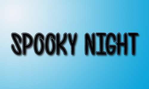 Spooky night outline font