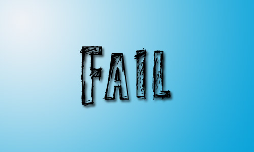 Fail grunge outlined font