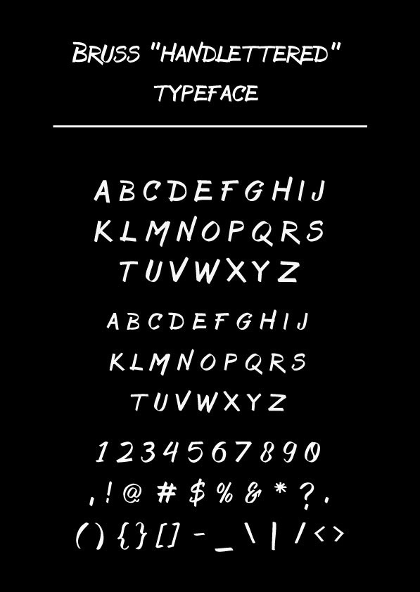 Bruss Font Letters