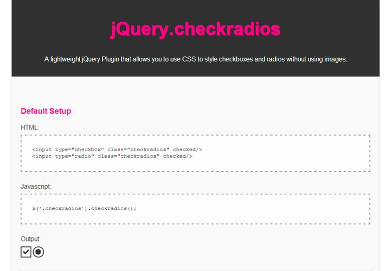 jQuery.checkradios