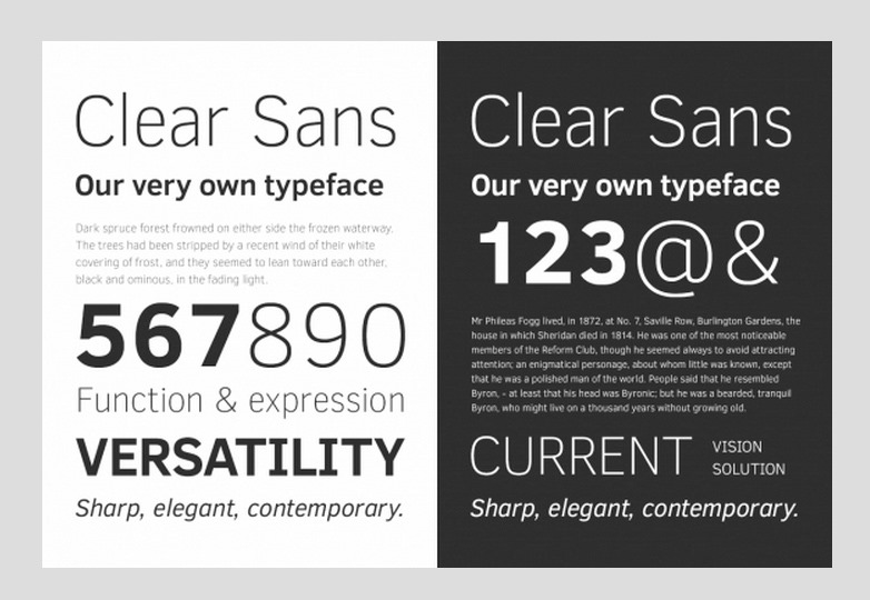 Clear sans font