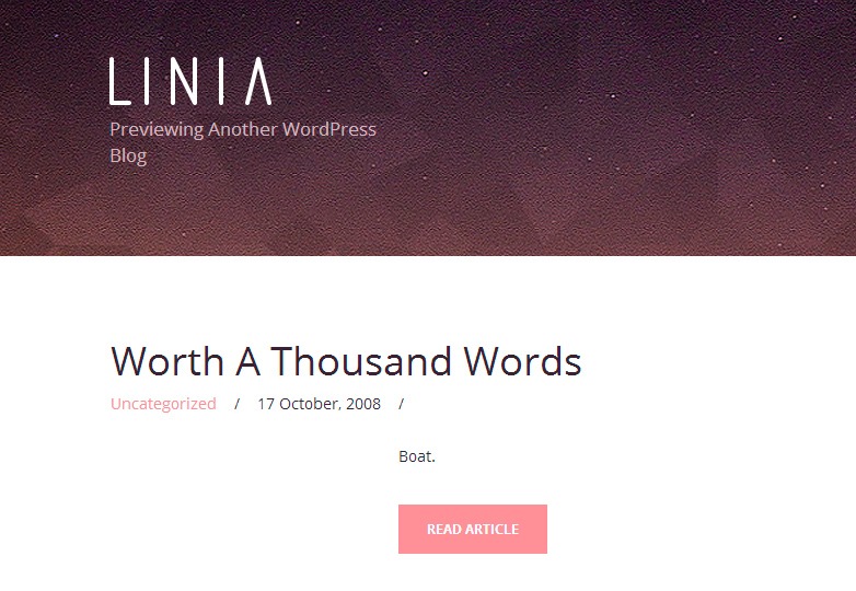 Linia WP theme