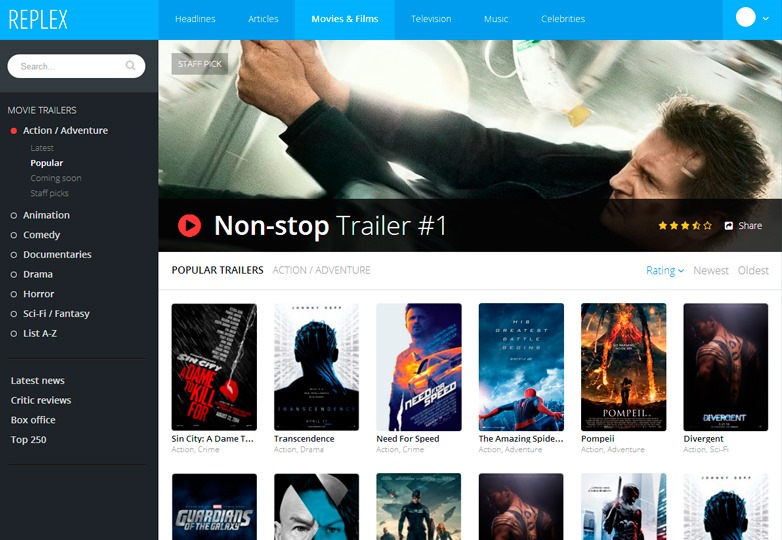 Movie app UI