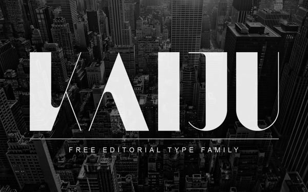 KAIJU free font by Anthony James in 25 Fresh and Free Fonts for February 2014 