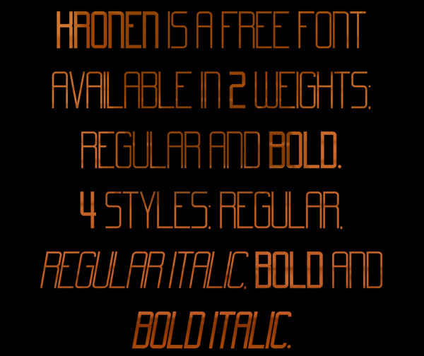 Kronen Freу Font by Emraan Mayow in 23 New Free Fonts and Typefaces