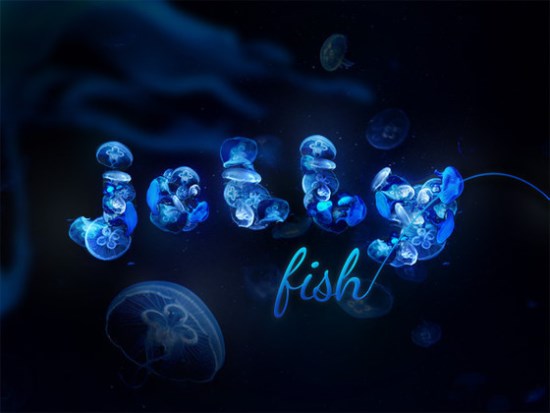 Lit Jellyfish Typography