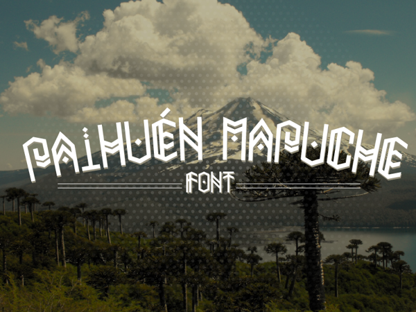 Paihuen Mapuche Free Font by Benjamín Rivera in 15 New and Free Fonts and Typefaces