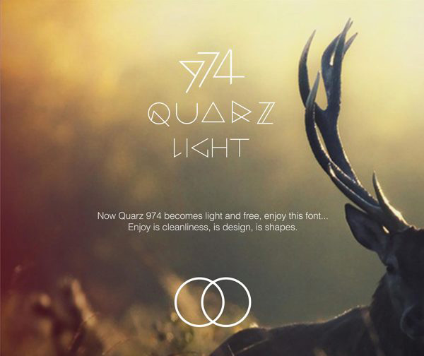 QUARZ 974 Light free font by Domenico Ruffo in 23 New Free Fonts and Typefaces