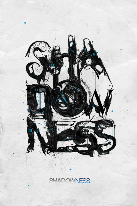 SHADOWNESS 466x700 30 Insanely Creative Typography Designs with Jaw Dropping Effect