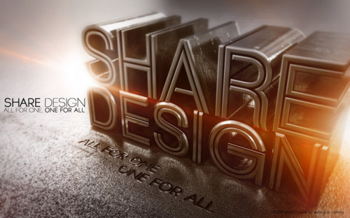 SHARE 500x312 30 Insanely Creative Typography Designs with Jaw Dropping Effect