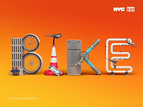 Summer Streets NYC in Crazy Typography by Chris LaBrooy