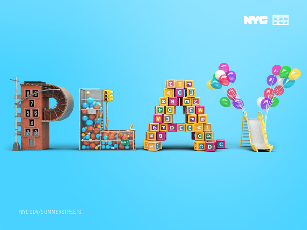 Summer Streets NYC in Crazy Typography by Chris LaBrooy