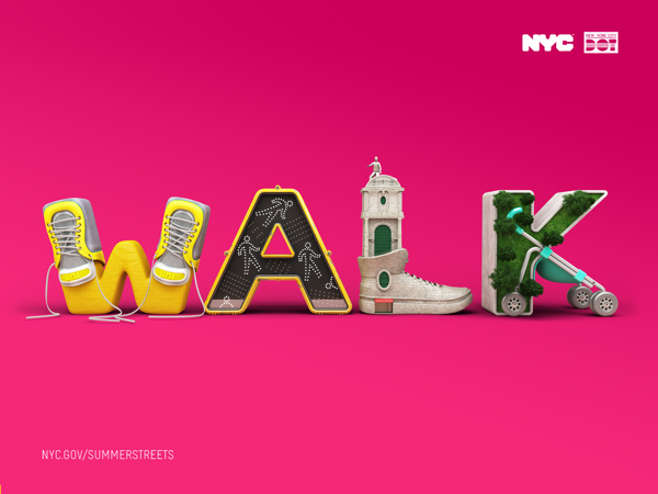 Summer Streets NYC in Crazy Typography by Chris LaBrooy