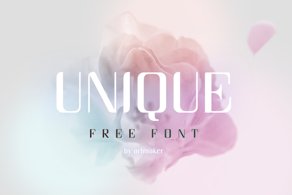 UNIQUE free font by artmaker in 23 New Free Fonts and Typefaces