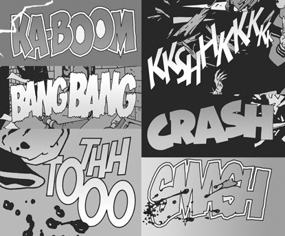 Various Typographic Techniques Being Used in Comic Books