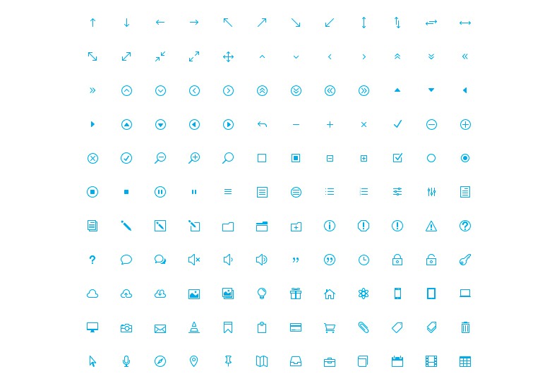 The Elegant Icon Font