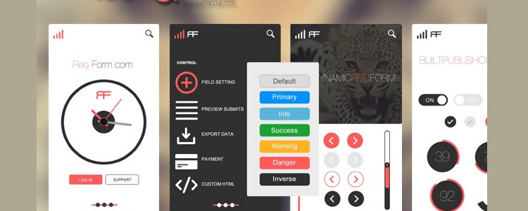 freebies designers web Mobile App UI Concept PSD