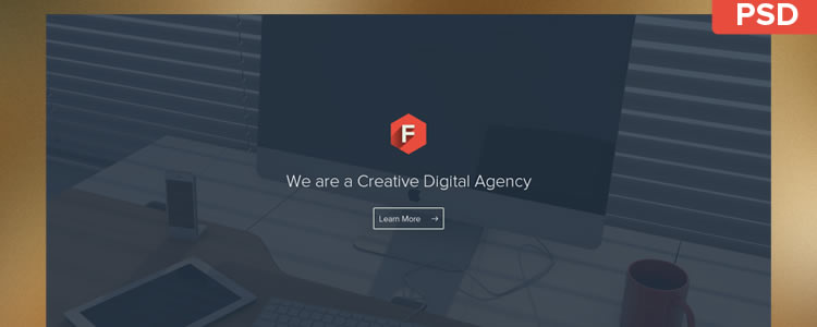 freebies designers web Flatstyle Web Template PSD