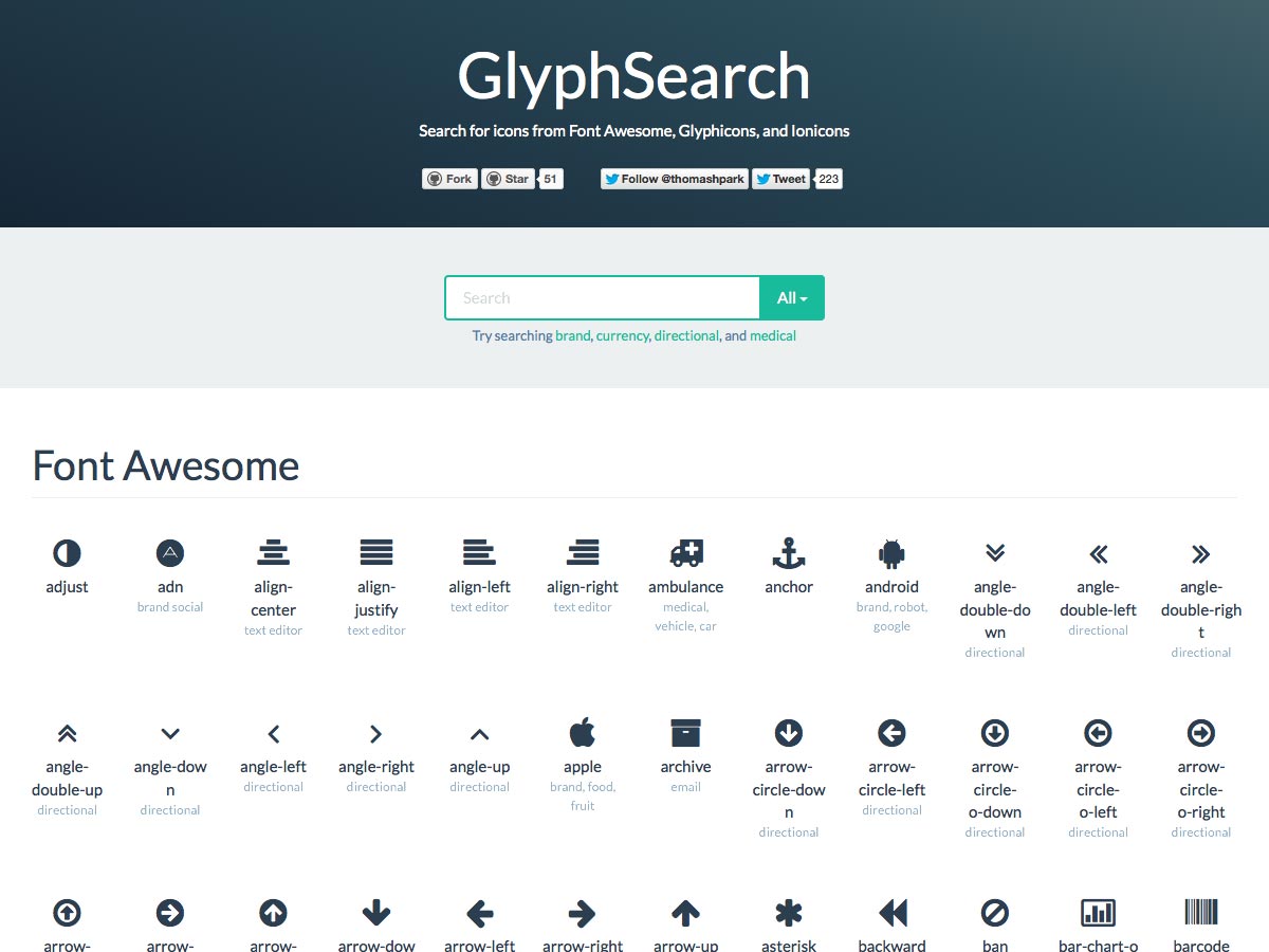 glyphsearch