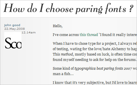 Useful Typography Resources - How do I choose paring fonts ?
