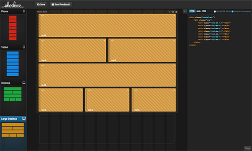 Shoelace bootstrap layout tools