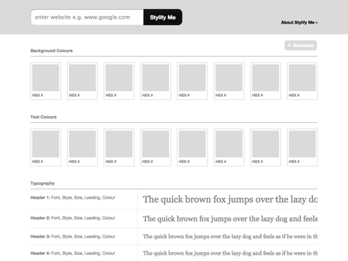 网站风格指南在线生成工具 - Stylify Me