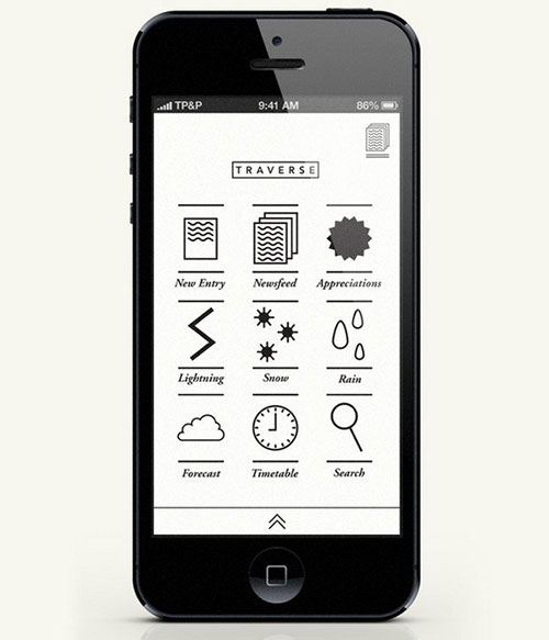 T R A V E R S E by  Willis 菜单设计 APP设计