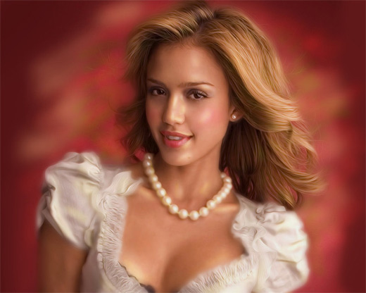 Jessica alba digital art painting celebrity