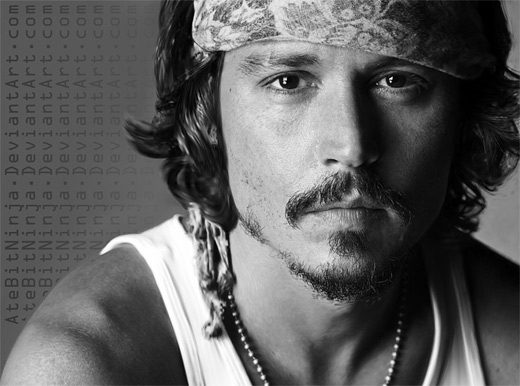 Johnny depp digital art painting celebrity