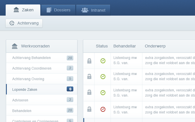 administration panel blue tabs icons interface