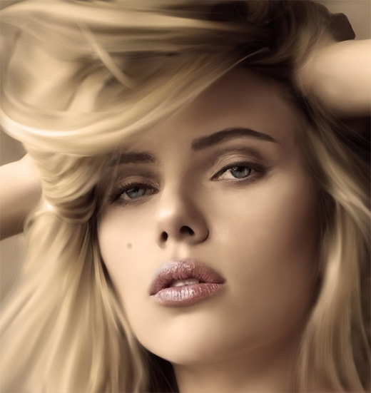 Scarlett johansson digital art painting celebrity