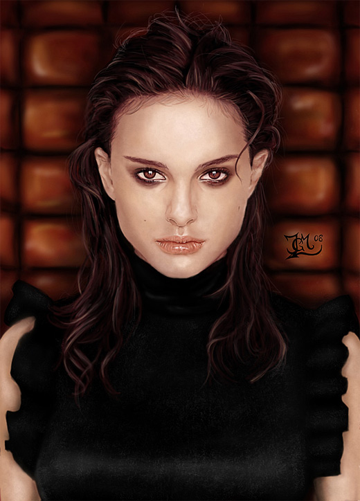 Natalie portman digital art painting celebrity