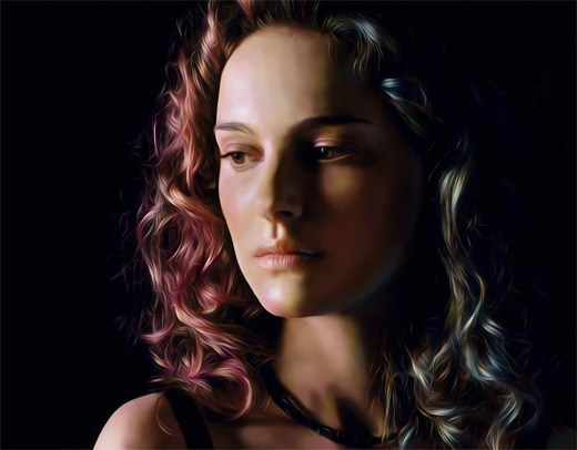 Natalie portman digital art painting celebrity