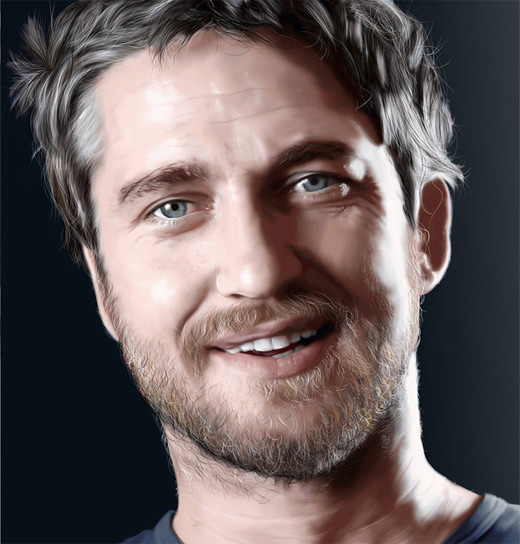 Gerard butler digital art painting celebrity