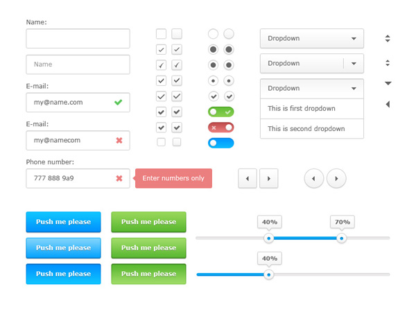 White UI Kit Freebie