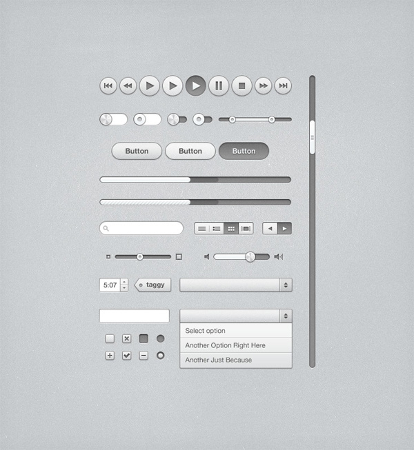 Free PSD: iTunes Inspired UI Kit
