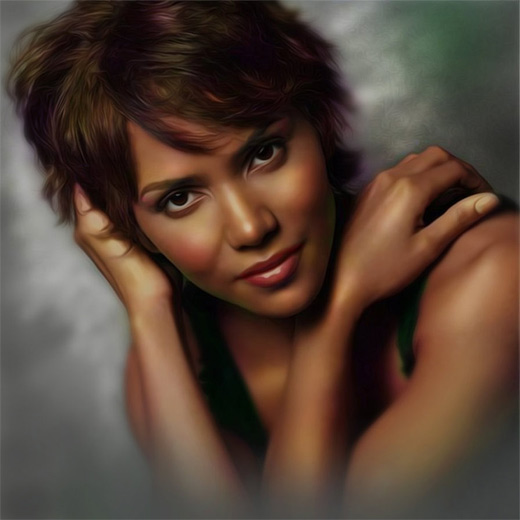 Halle berry digital art painting celebrity