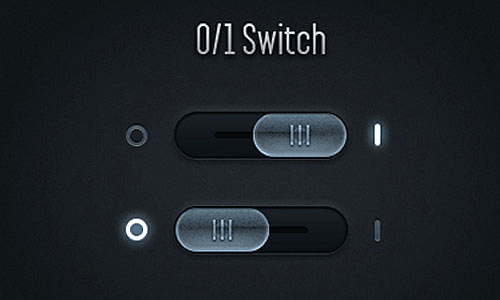 glossy PSD toggle switches UI