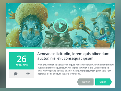 Blog post freebie by Qamar Loop in 50 Fresh Freebies From Dribbble