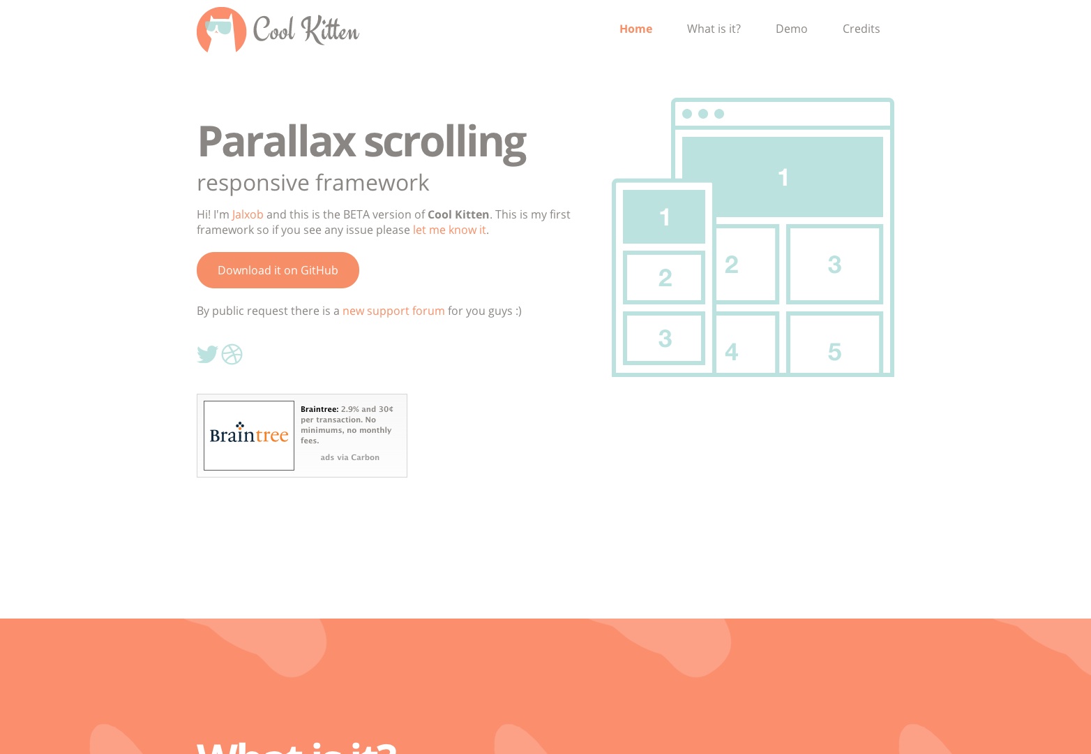 Cool Kitten: A parallax scrolling responsive framework