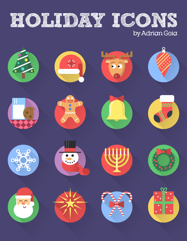 Free+Holiday+Icon+Set+Flat+Longshadown+16+Icons