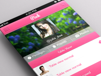 Free Pink UI Kit by Arjun Kanithottathil in 35 Fresh, Free and Flat UI Kits