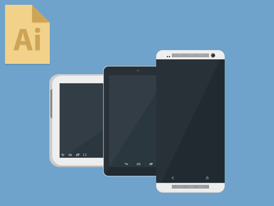 Freebie: Android Devices by Ian Mintz in 50 Fresh Freebies From Dribbble