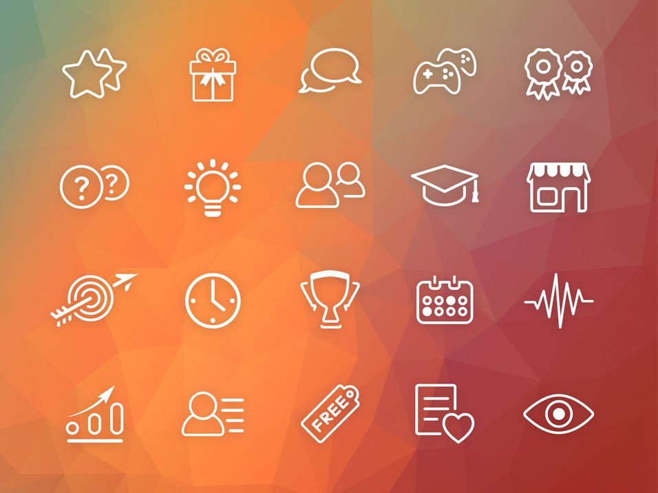 Gamification icons