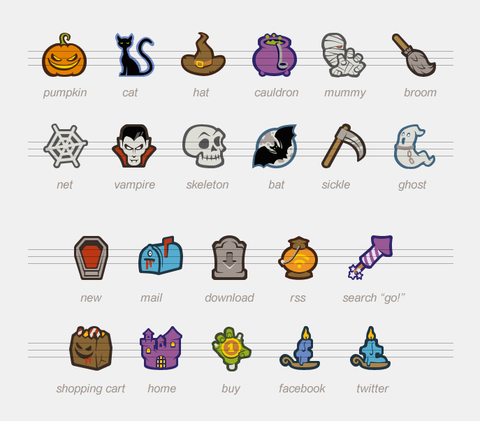 Halloween-icons