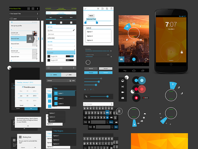 Nexus 4 by chirag dave in 35 Fresh, Free and Flat UI Kits